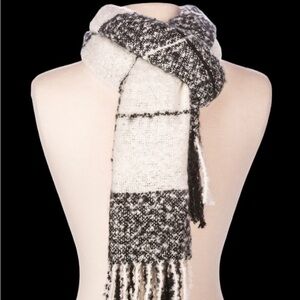 Noble mount, men’s Westminster winter scarf, black/white